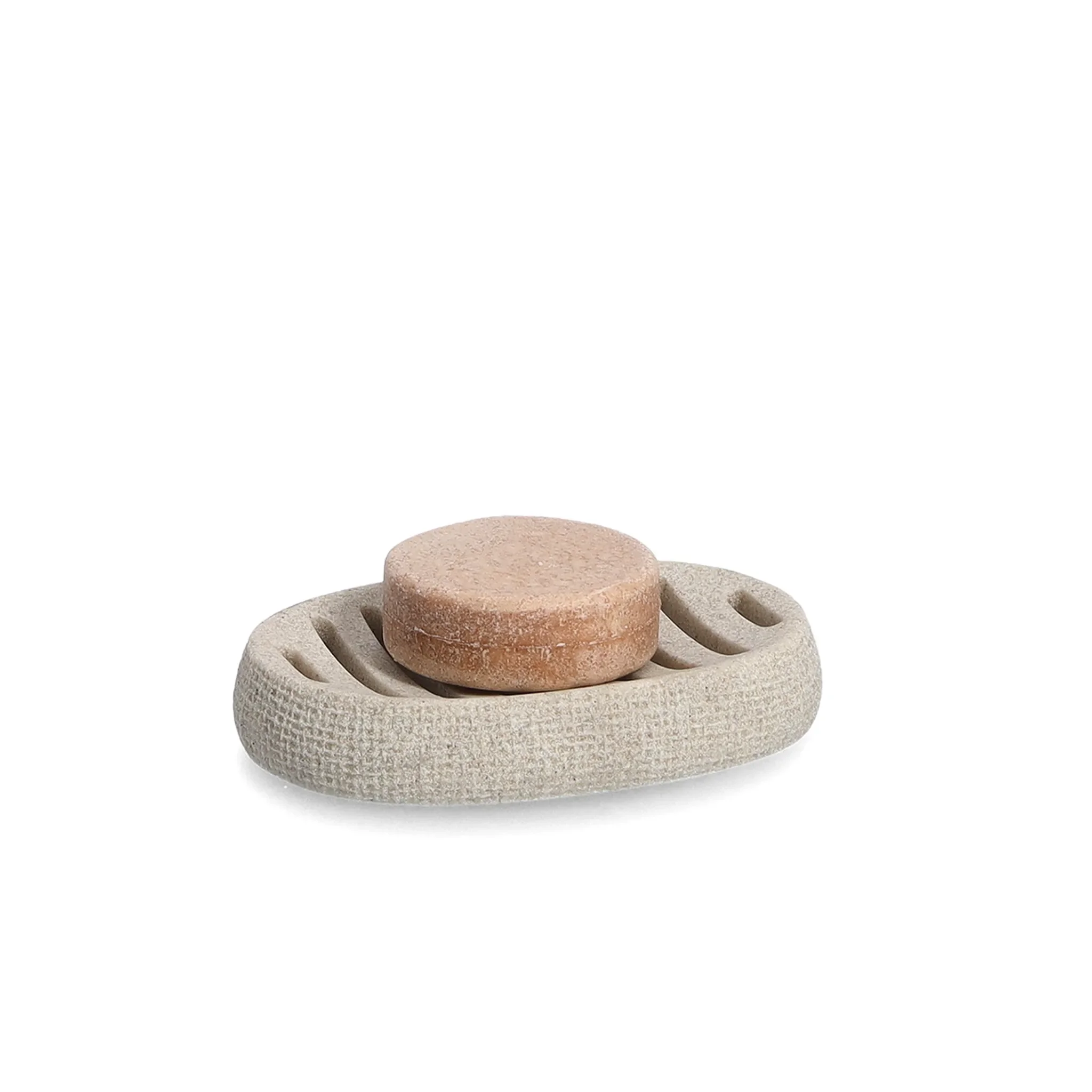 Seifenschale „Natural“ – Polyresin, Beige, 13 × 9 × 2 cm